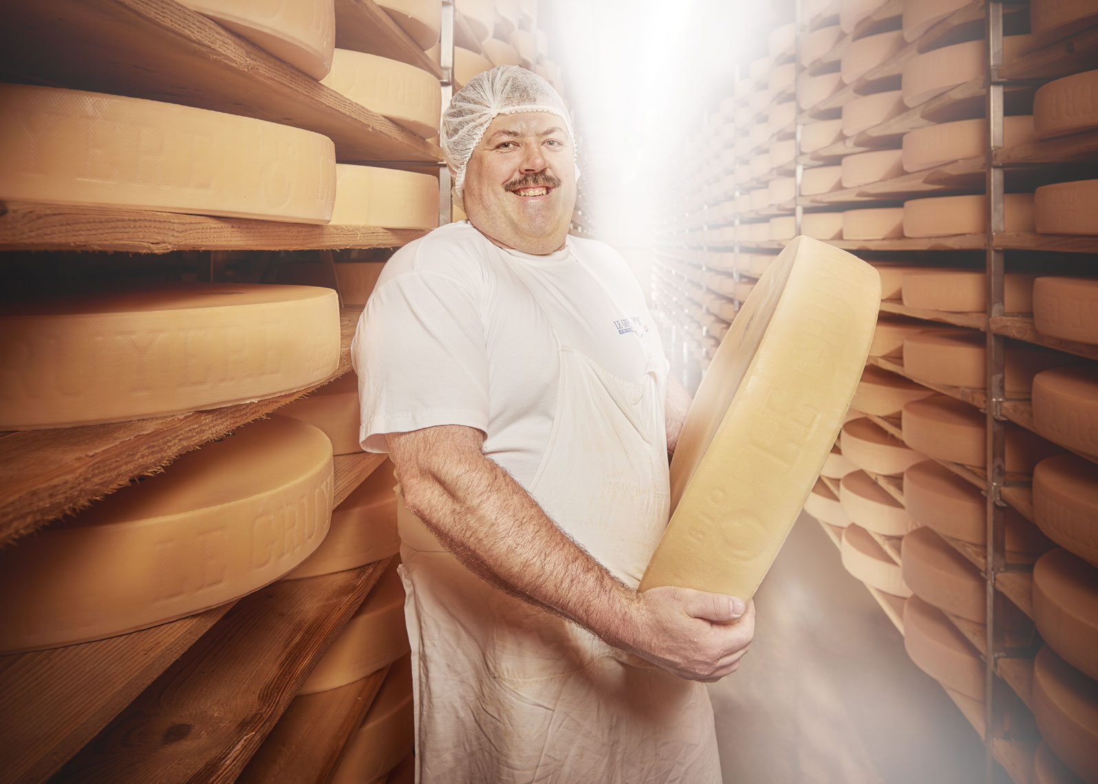 Advertising photography cheese maker 