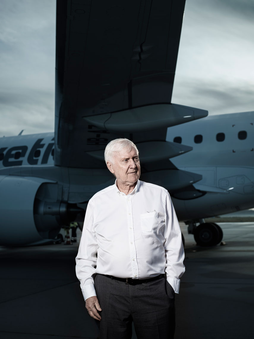 Martin Ebner, owner of Helvetic Airways at Bremen Airport, for Bilanz